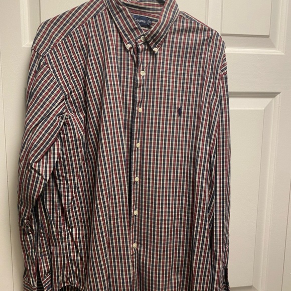 Polo Ralph Lauren Marlowe Red/Blue Stripes L/S Button Down Dress Shirt -Men's XL - Picture 9 of 15